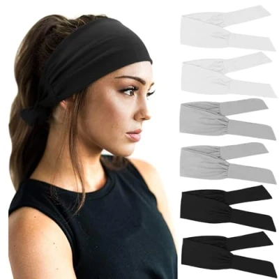 Imagen de DRESHOW 6 Piezas Diadema para Mujer Yoga Correr Diademas Deportes Entrenamiento Bandas el Cabello Lindo Accesorio