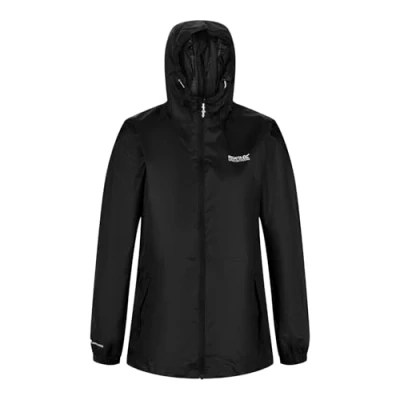 Imagen de Regatta Pack it III Chaqueta con Capucha Impermeable, Transpirable, Sin Forro Y Ligera Jackets Waterproof Shell, Mujer, Black, 24