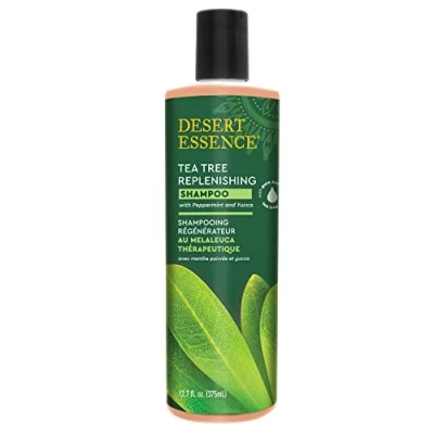 Imagen de Desert Essence Tea Tree Replenishing Shampoo Unisex No profesional Champú 382ml Champues (Unisex, profesional, Champú, Cabello seco, 382 ml, Hidratante, Purificante, Brillo)