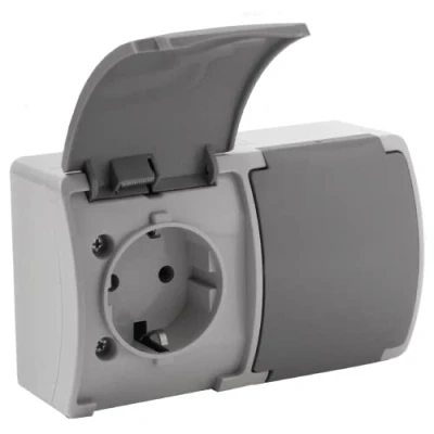 Imagen de ORNO OE 7106(GS)/GR Enchufe Superficie 2x2P+Z Schuko IP44