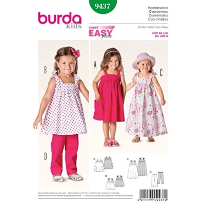 Imagen de burdastyle Patrones de Vestidos para niños, Multicolor, 86 116
