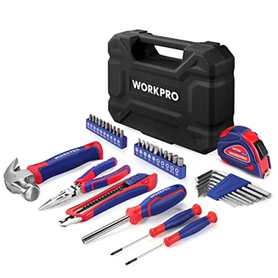 Imagen de WORKPRO 35 Piezas Juego de Herramientas Portátil para DIY con Caja, Kit Alicates Destornilladores Llaves Martillo etc. Bricolaje y Reparaciones Diarias