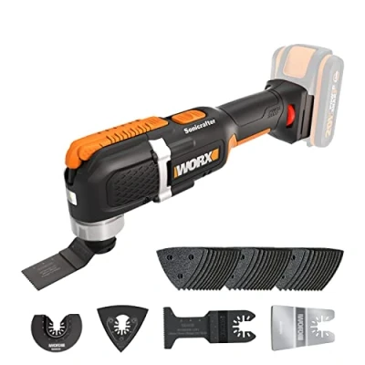 Imagen de Multierramienta Sonicrafter 20V Máx WORX PowerShare WX 696,9 No Incluye batería ni cargador Velocidad variable 35 accesorios Caja de cartón