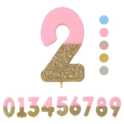 Imagen de Talking Tables Bday Candle 2 Glitter Candle, Multicolor