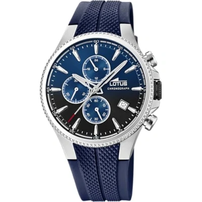 Imagen de Lotus Reloj Hombre 18621/B Chrono Caja de Acero Inoxidable 316l Plateado Correa Caucho
