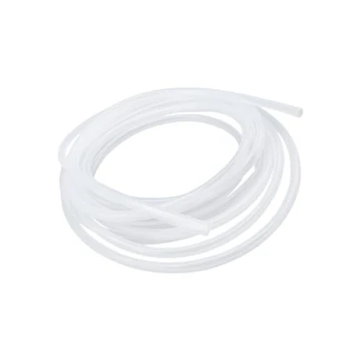 Imagen de iMeistek tubo de silicona grado alimenticio, 10 mm diámetro interior x 12 exterior, 5 metros, flexible para agua y aire, transparente