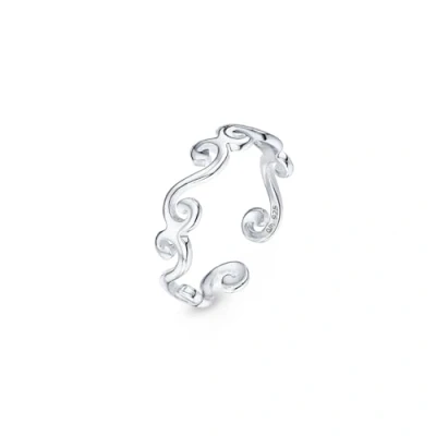 Imagen de Amberta Anillo para Pies Mujer en Plata de Ley 925: Modelo Olas