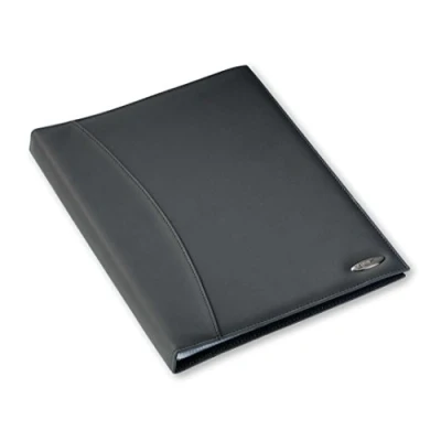 Imagen de Rexel Soft Touch Carpeta protectora para documentos, piel sintética, formato A4, incluye 36 folios, color negro