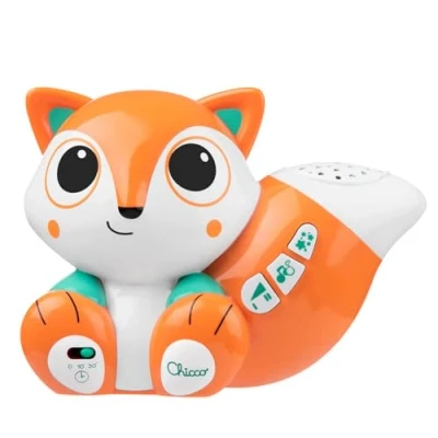 Imagen de Chicco Foxy Proyector de Colores, Luz Nocturna para Niños, Estrellas Multicolor con Música Relajante y Sonidos la Naturaleza, Juguetes Bebés +0 Meses, Diseño Zorro