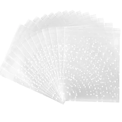 Imagen de 200 Piezas Bolsas Chuches, Autodhesiva Bolsa Celofan Transparente, Bolsitas de Galletas, Plastico Pequeñas para Galletas Dulces Chocolate Caramelo Bocadillos Chuches (10 x 10 cm)