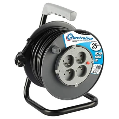 Imagen de Electraline Alargadera con soporte, para bricolaje, negro, 20867018F