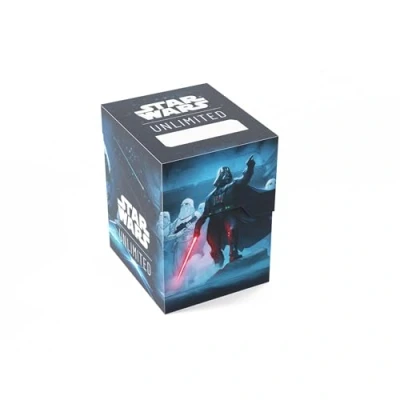Imagen de Gamegenic Star Wars Unlimited Soft Crate Impresión a Todo Color con Diseños Oficiales Caja para Mazos Caben 60 Cartas Doble Funda TCGs y LCGs Diseño Darth Vader