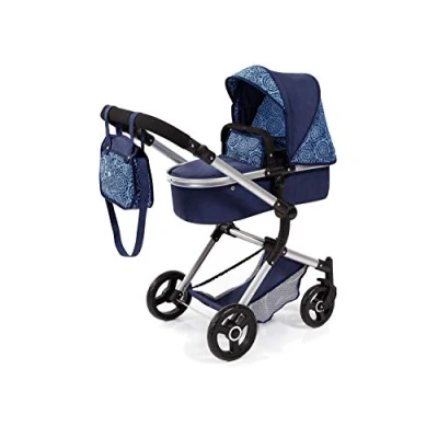 Imagen de Bayer Design 18403Aa Neo Vario Cochecito de Muñecas Combolso Cambiador, Convertible, Plegable, Color Azul