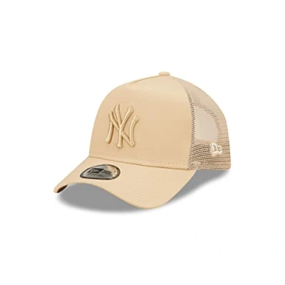 Imagen de New Era York Yankees MLB Tonal Mesh Beige A Frame Adjustable Trucker Cap One Size