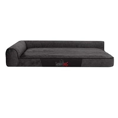 Imagen de Bjird Cama Perro Cuna para Perros Dormir, con Funda de Cordura Extraíble (Lavable a 30) Pequeños y Grandes Sofa 115 x 80 cm Negro