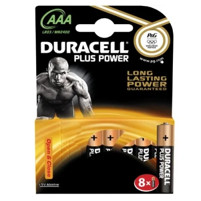 Imagen de Duracell 51768634OE2024 Paquete de 8 pilas, Plus Power LR03 AAA