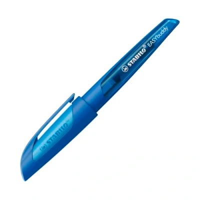 Imagen de Schulfüller mit Standard Feder M STABILO EASYbuddy in dunkelblau/hellblau Schreibfarbe blau (löschbar) Einzelstift inklusive Patrone