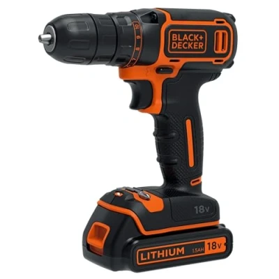 Imagen de BLACK+DECKER BDCDC18 QW Taladro atornillador 18V, incluye 1 bateria litio 1.5Ah