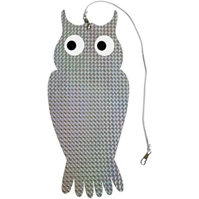 Imagen de Windhager Repelente de pájaros Reflektoen Keep Away Owl, Las Aves se alejan, 2 Piezas, Plata, 07118
