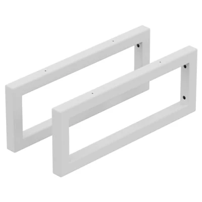 Imagen de JYiuog soporte de pared para lavabo, metal, consola versátil (blanco, 40 cm, 2 unidades)