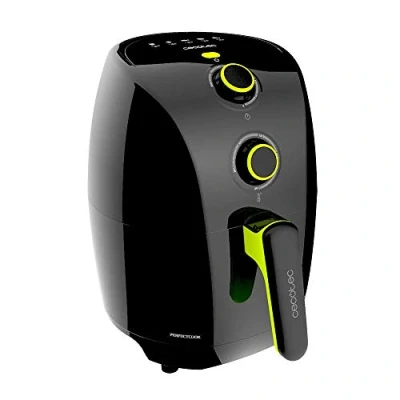 Imagen de Cecotec Freidora de Aire sin Aceite 1,5 L Cecofry Compact Rapid Black Air Fryer. 900 W, Dietética, Capacidad para 400 gr, Temperatura 200ºC, Tiempo Ajustable, Incluye Recetario