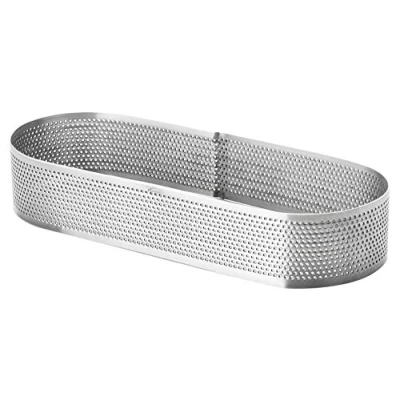 Imagen de Lacor 68587 Molde Aro Oval Perforado 8x28x3,5cm Inox
