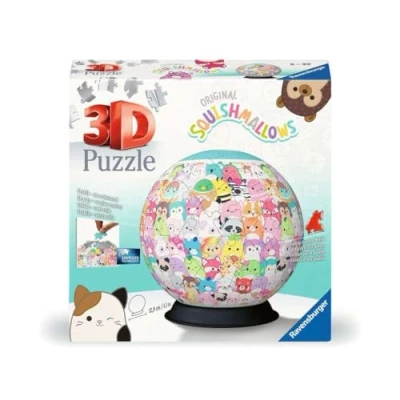Imagen de Ravensburger Puzzle Ball 3D, Squishmallows, con Soporte, Maqueta para Adultos y Niños de 6+ Años, Rompecabezas 73 Piezas