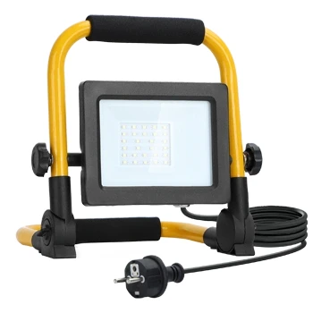 Imagen de Aigostar Foco de Trabajo LED 20W,1800LM,Foco Portátil con Giratorio 360º,Impermeable,Soporte plegable,para Uso en Interiores y Exteriores,para Obra, Taller, Garaje,6500K Luz Blanca
