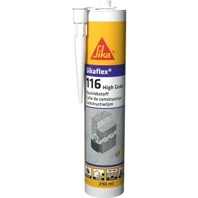 Imagen de SIKA Adhesivo de montaje Sikaflex 116 High Grab blanco Buena adherencia inicial Apto para materiales construcción estándar Sin disolventes 300 ml