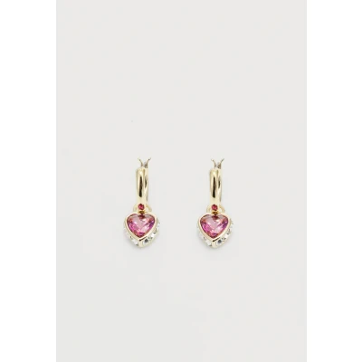 Imagen de Swarovski Chroma HOOP DROP Heart Pendientes, Mujer, Talla: One Size, Red