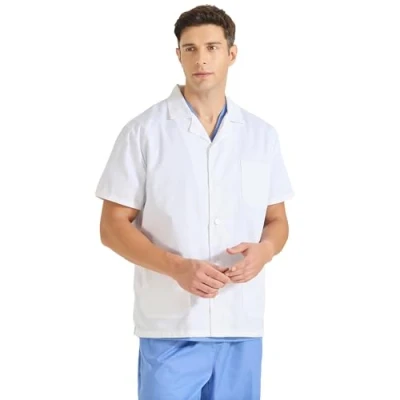 Imagen de MISEMIYA Bata Laboratorio Unisex Blanca Hombre Medico Mujer de 8165 S, Blanco