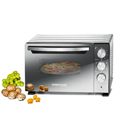 Imagen de ROMMELSBACHER Back &amp; Grill BGS 1400 Horno de bajo consumo y eficiente, 22 litros capacidad, capacidad antiadherente, 6 tipos calefacción, pincho giratorio, temporizador 60 minutos, doble