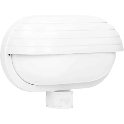 Imagen de Virone MUSAM Luz con Sensor de Movimiento 180 para Jardín Contraventana IP44 Manejar E27 (la bombilla se adquiere por separado) (Blanco)
