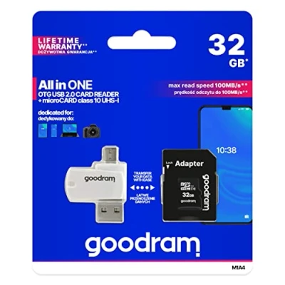 Imagen de GOODRAM Microsd 32gb Card Class 10 + Adpter Reader Blister