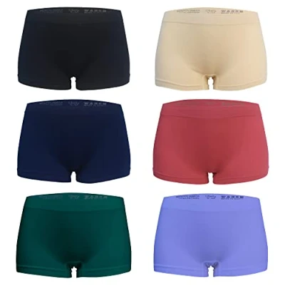 Imagen de Libella Paquete de 6 Culotte Bragas Boxer Mujer Short Microfibra Sin Costuras 3908 UN4 2XL/3XL