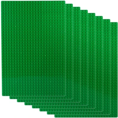 Imagen de Apostrophe Games Placas Base de Bloques Construcción Compatibles con Las Principales Marcas Verdes 19,2 cm x 28,8 (8X Verdes)