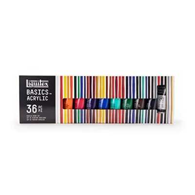 Imagen de Liquitex BASICS, Set de pintura acrílica Basics 36 tubos 22 ml, colores surtidos
