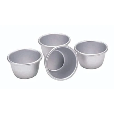Imagen de KitchenCraft Mini Moldes para Postres de Aluminio Anodizado, 7,5 cm, Juego 4