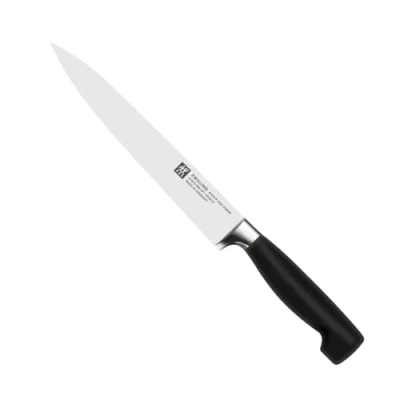 Imagen de Zwilling Cuchillo de rebanar Four Star 20cm Plateado/Negro, Acero, 200 Milímetros