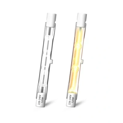 Imagen de Klarlight 120W R7s Bombilla Halógena 78mm, J78 Lineal Regulable Blanco Cálido 2800K, Foco Reflector de Doble Extremo 1885LM para Lámpara Techo, Paisaje, Trabajo (Paquete 2)
