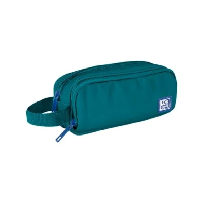 Imagen de Oxford B Smart, Estuche Escolar 3 Compartimentos, Goma Elástica, Material Reciclado RPET, Color Aqua