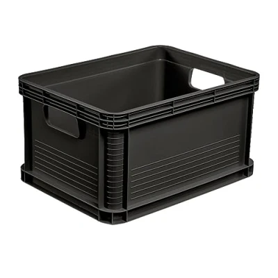 Imagen de keeeper Robusta Caja de Transporte, Resistente a ácidos y apto para alimentos, 40 x 30 22 cm, 20 l, Robert, Gris Grafito