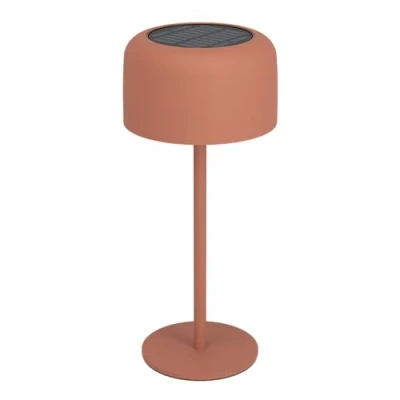 Imagen de Eglo Roccanova Lámpara solar de mesa para exteriores, regulable en 3 niveles, balcón y jardín, acero rojo, blanco cálido, IP44