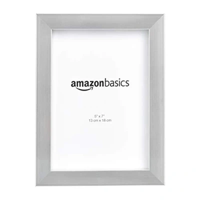 Imagen de Amazon Basics Rectangular Marco para fotos, 13 x 18 cm, 2 Unidad, Níquel