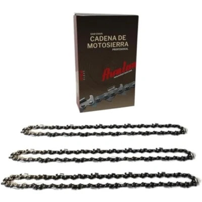 Imagen de Avalon Procut Pack 3 Cadena de Motosierra 3/8&quot; Perfil Normal Galga 058&quot; 1.5 mm 56 eslabones y diente redondo para espadas 38cm aproximado. Compatible con Einhell, Black &amp; Decker, Oregon,