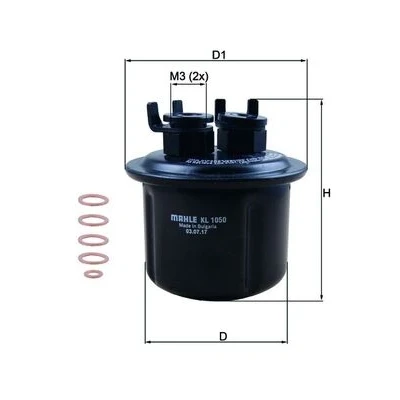 Imagen de MAHLE ORIGINAL KL 1050D Filtro Combustible de tubería HONDA: CIVIC 4 Hatchback, CRX 2, 2 Shuttle