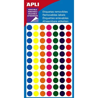 Imagen de APLI 101857 Funda 308 pastillas extraíbles, colores surtidos Ø 8 mm