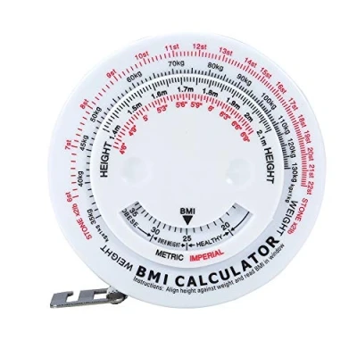 Imagen de Cinta métrica de IMC, corporal anatómica IMC con calculadora para el peso la cintura Medición precisa, fuerte tensión e impresión clara