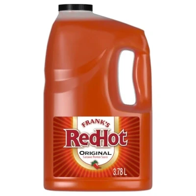 Imagen de Frank&#039;s RedHot Salsa de Pimientas Cayena Envejecidas, Picante, Condimento para Carnes, 100% Natural 3,78 L