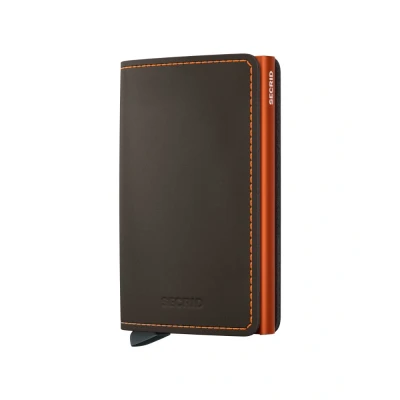 Imagen de Secrid Slimwallet Matte Truffle &amp; Orange Grabado gratuito